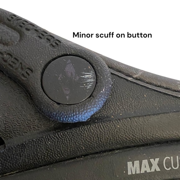 SKECHERS MAX CUSHIONING PLATFORM Faux Fur Lined Foamies Mules Size 10 Gothic - Picture 14 of 15